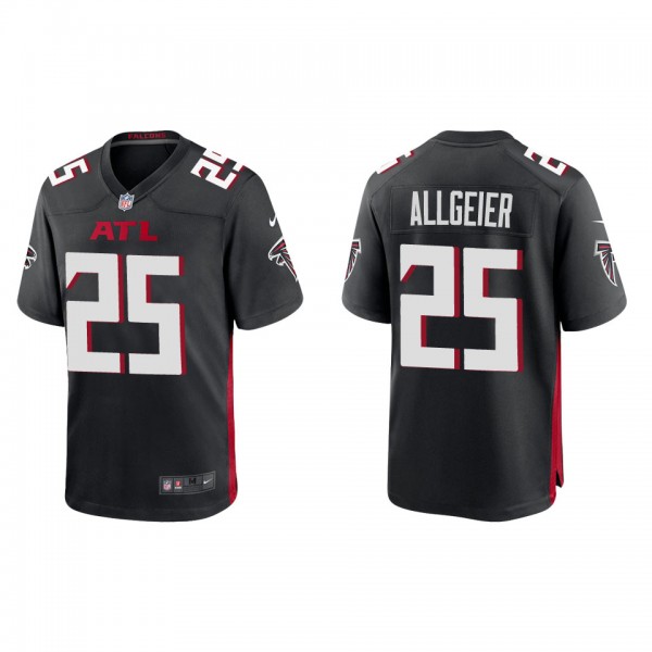 Men's Atlanta Falcons Tyler Allgeier Black Game Je...