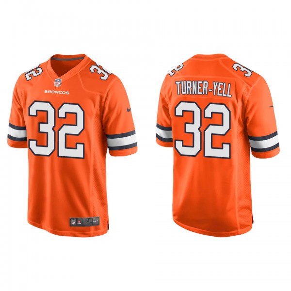 Men's Denver Broncos Delarrin Turner-Yell Orange A...