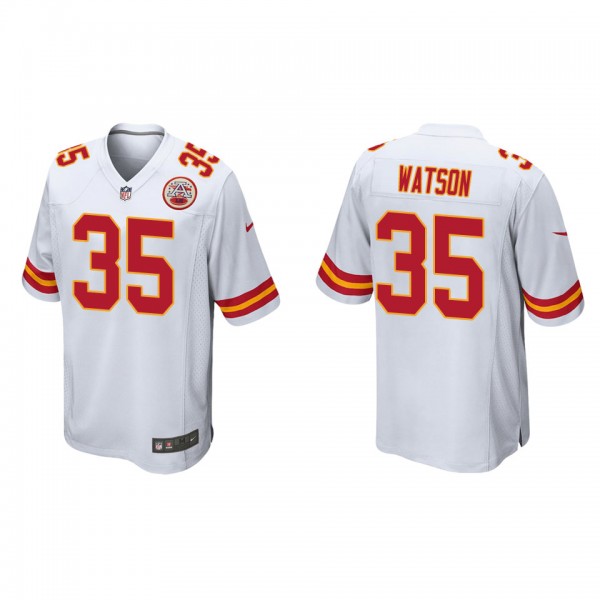 Men's Kansas City Chiefs Jaylen Watson White Game ...