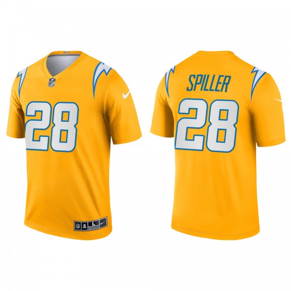 Men's Los Angeles Chargers Isaiah Spiller Gold Inv...