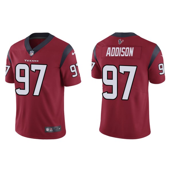 Addison Texans Red Vapor Limited Jersey