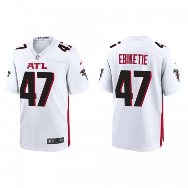 Men's Atlanta Falcons Arnold Ebiketie White Game J...