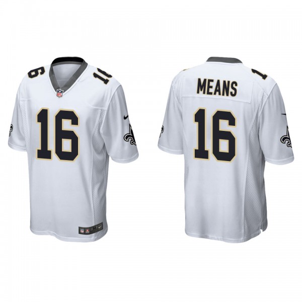 Men's Bub Means New Orleans Saints White Game Jersey