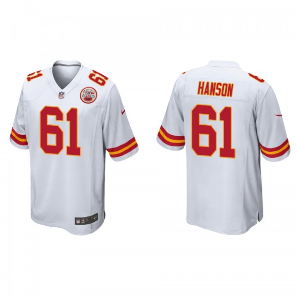 Men's C.J. Hanson Kansas City Chiefs White Game Je...