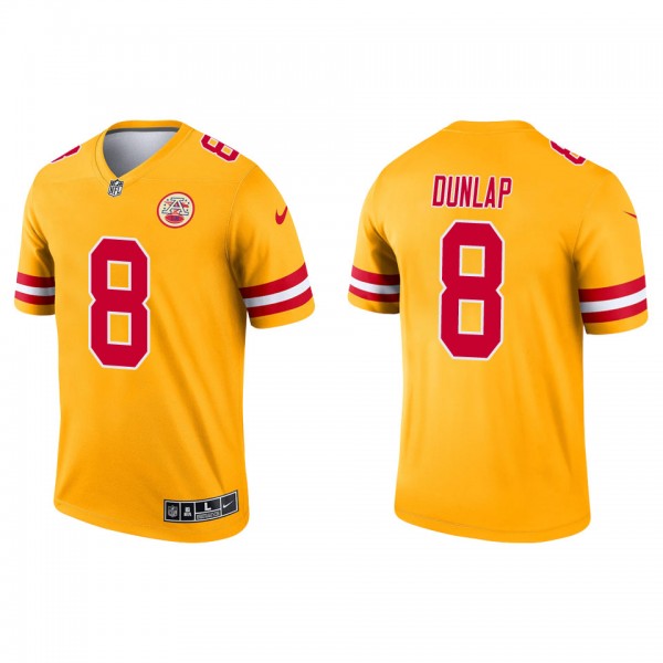 Men's Kansas City Chiefs Carlos Dunlap Yellow Inve...