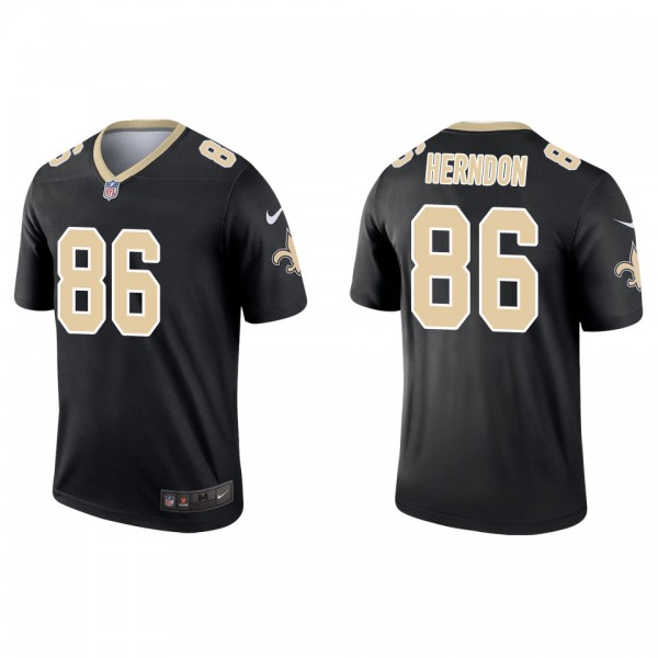 Men's New Orleans Saints Chris Herndon Black Legen...