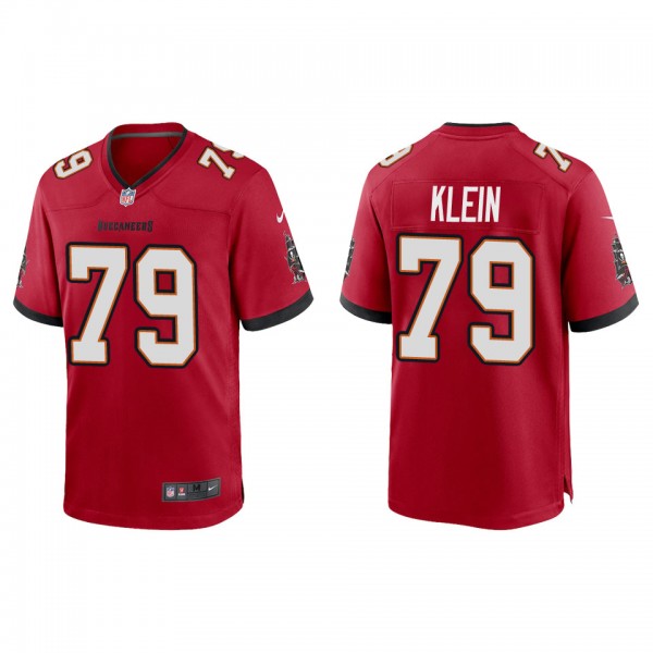 Men's Elijah Klein Tampa Bay Buccaneers Red Game J...