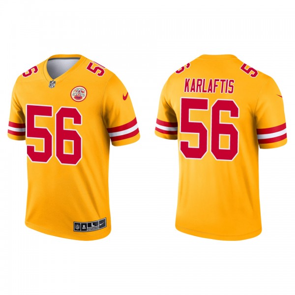 Men's Kansas City Chiefs George Karlaftis Yellow 2...