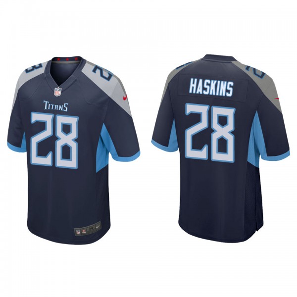 Men's Tennessee Titans Hassan Haskins Navy Game Je...
