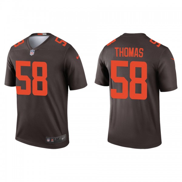 Men's Cleveland Browns Isaiah Thomas Brown Alterna...