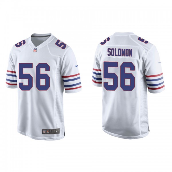 Men's Javon Solomon Buffalo Bills White Alternate ...