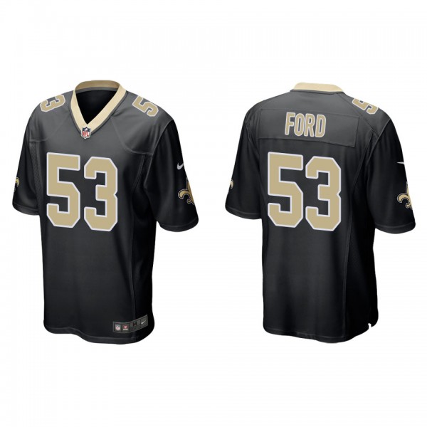 Men's Jaylan Ford New Orleans Saints Black Game Je...