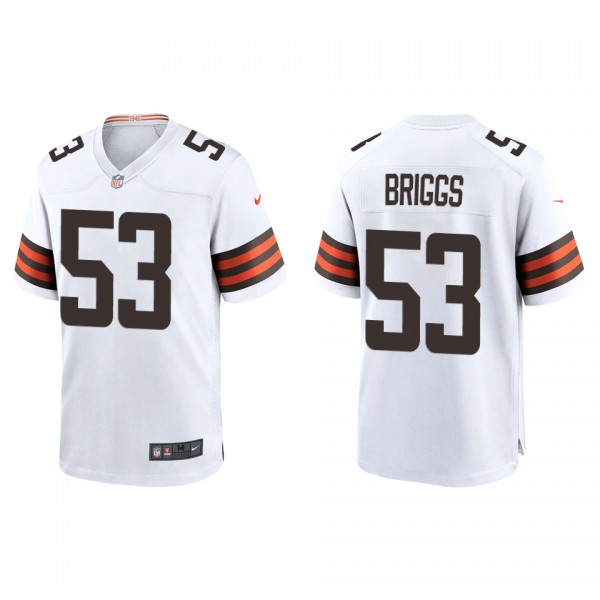 Men's Jowon Briggs Cleveland Browns White Game Jer...