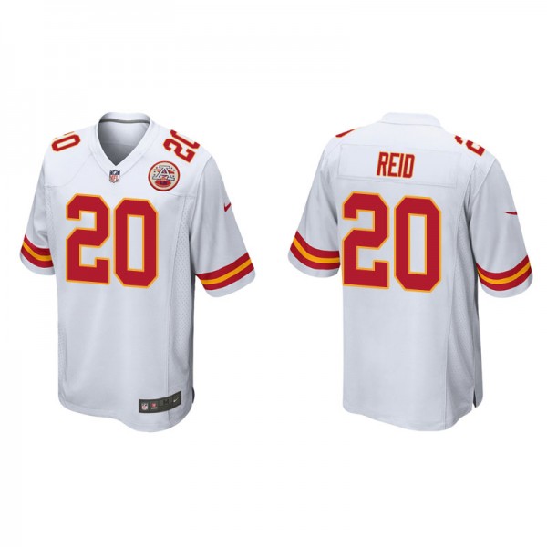 Men's Kansas City Chiefs Justin Reid White Game Je...