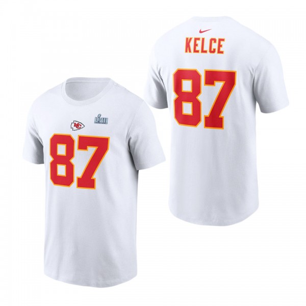 Men's Kansas City Chiefs Travis Kelce Nike White S...