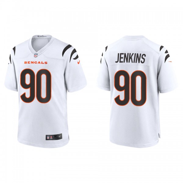 Men's Kris Jenkins Cincinnati Bengals White Game J...