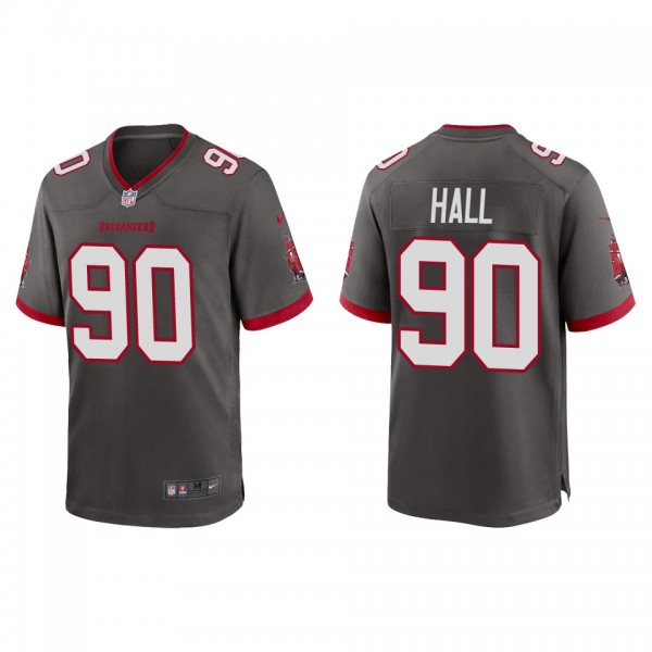 Men's Tampa Bay Buccaneers Logan Hall Pewter 2022 NFL Draft Alternate Game Jersey