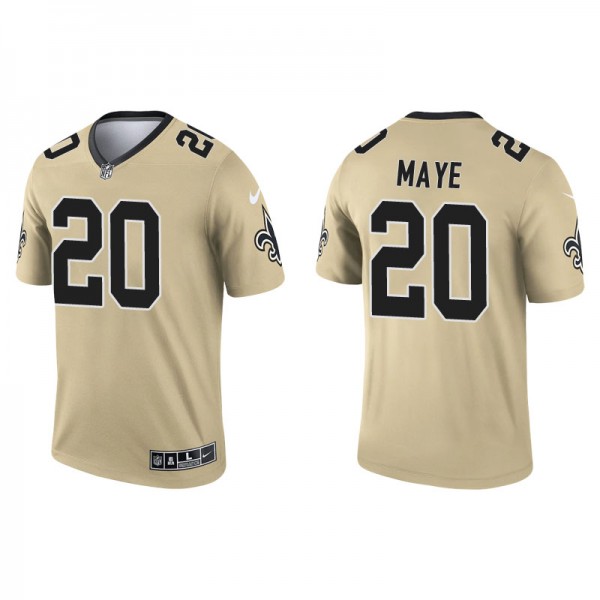 Men's New Orleans Saints Marcus Maye Gold Inverted...