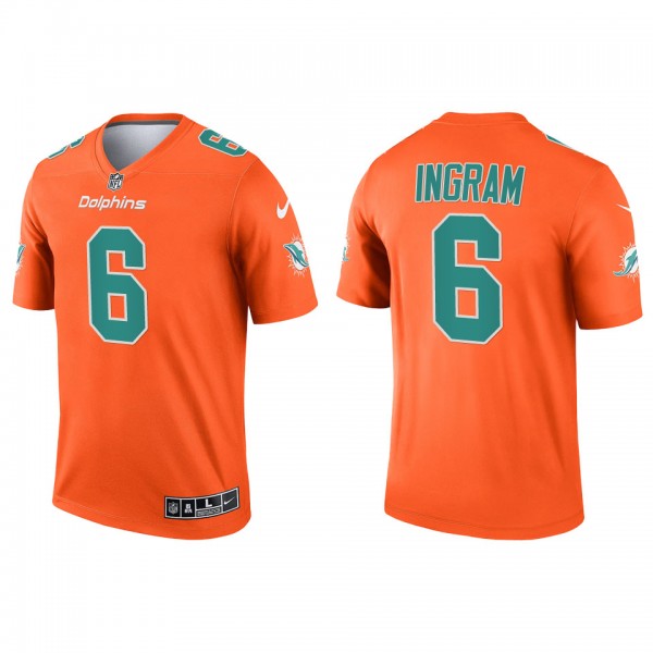 Men's Miami Dolphins Melvin Ingram Orange Inverted...