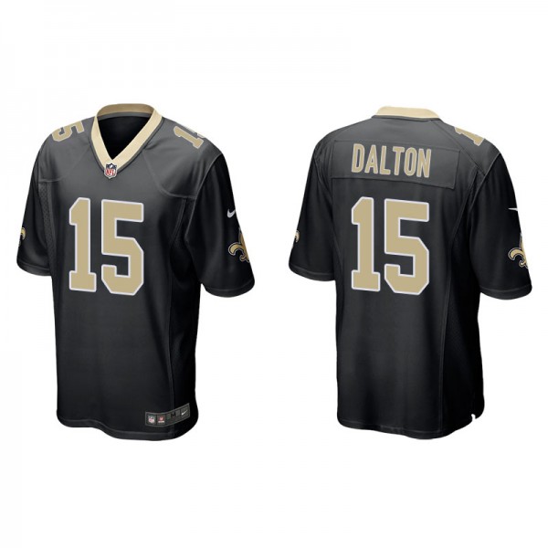 Men's Andy Dalton New Orleans Saints Black Game Je...