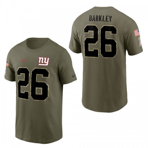 Men's New York Giants Saquon Barkley Olive 2022 Sa...