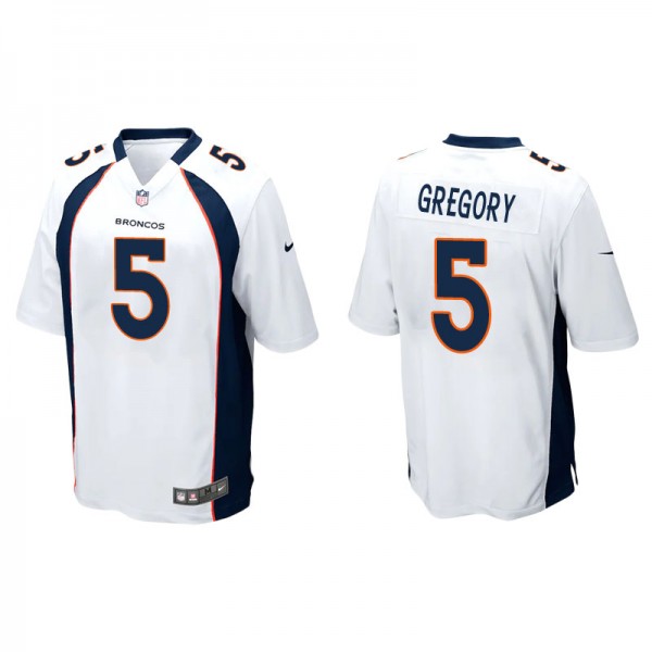 Men's Denver Broncos Randy Gregory White Game Jers...