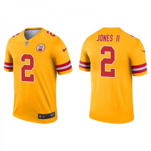 Men's Kansas City Chiefs Ronald Jones II Gold Inve...