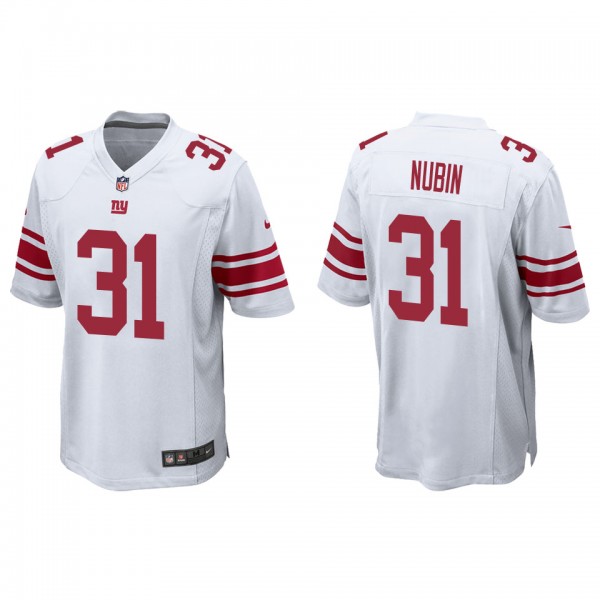 Men's Tyler Nubin New York Giants White Game Jersey