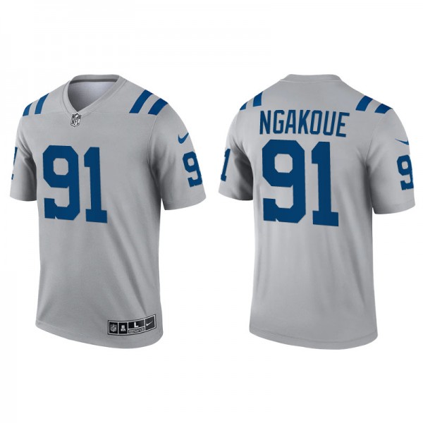 Men's Indianapolis Colts Yannick Ngakoue Gray Inve...
