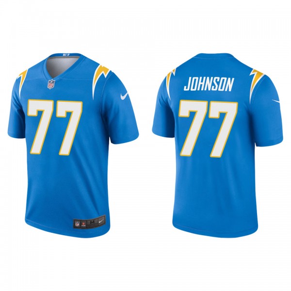 Men's Los Angeles Chargers Zion Johnson Powder Blue 2022 NFL Draft Legend Jersey