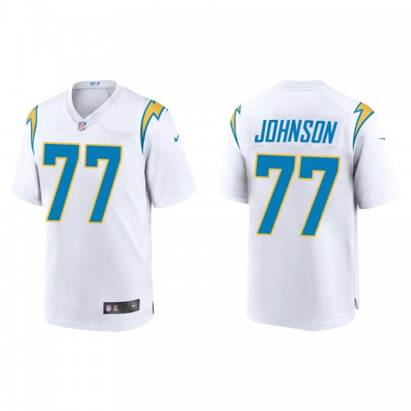 Men's Los Angeles Chargers Zion Johnson White 2022 NFL Draft Game Jersey