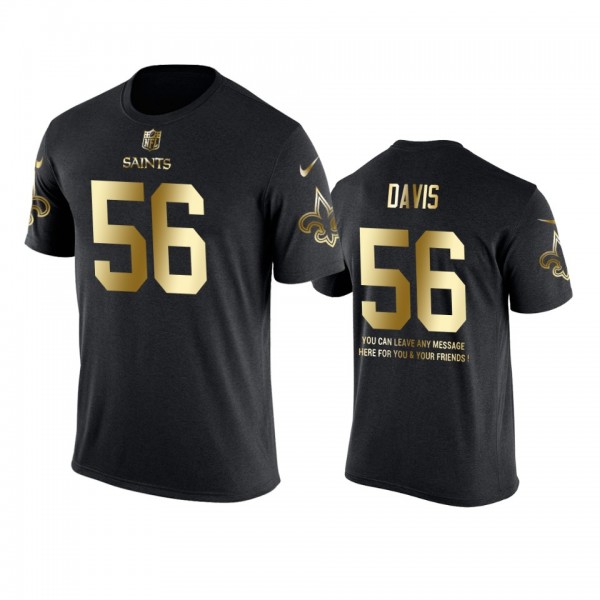 New Orleans Saints #56 Demario Davis Metall Dark N...
