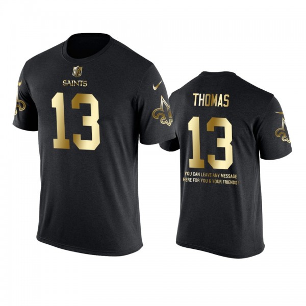 New Orleans Saints #13 Michael Thomas Metall Dark Nike Golden Special T-Shirt - Men