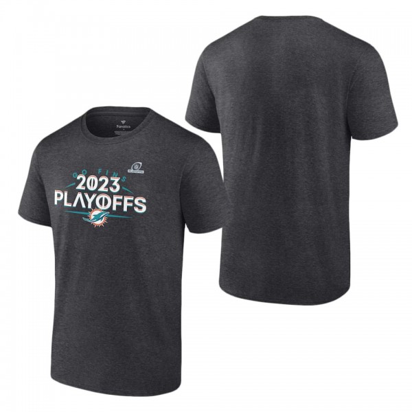 Men's Miami Dolphins Heather Charcoal 2023 NFL Pla...