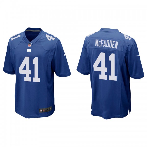 Men's New York Giants Micah McFadden Royal Game Je...