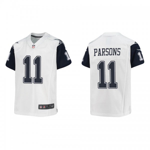 Youth Micah Parsons Dallas Cowboys White Alternate Game Jersey