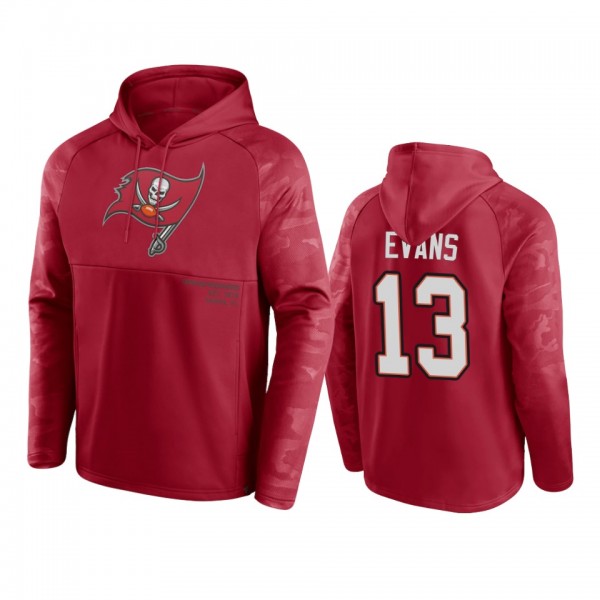 Tampa Bay Buccaneers Mike Evans Red Shade Defender Raglan Pullover Hoodie