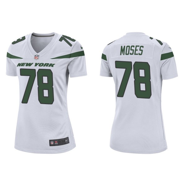 Women's New York Jets Morgan Moses White Game Jersey