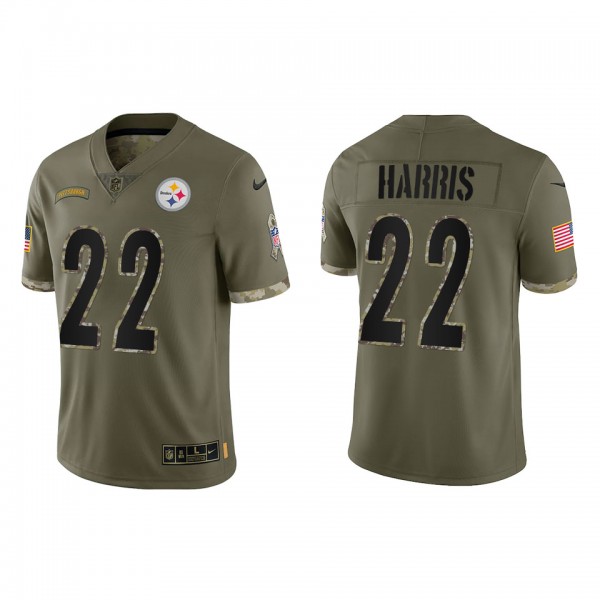 Najee Harris Pittsburgh Steelers Olive 2022 Salute...