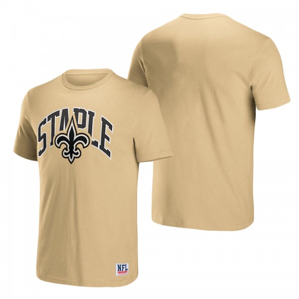 Men's New Orleans Saints NFL x Staple Gold Logo Lo...