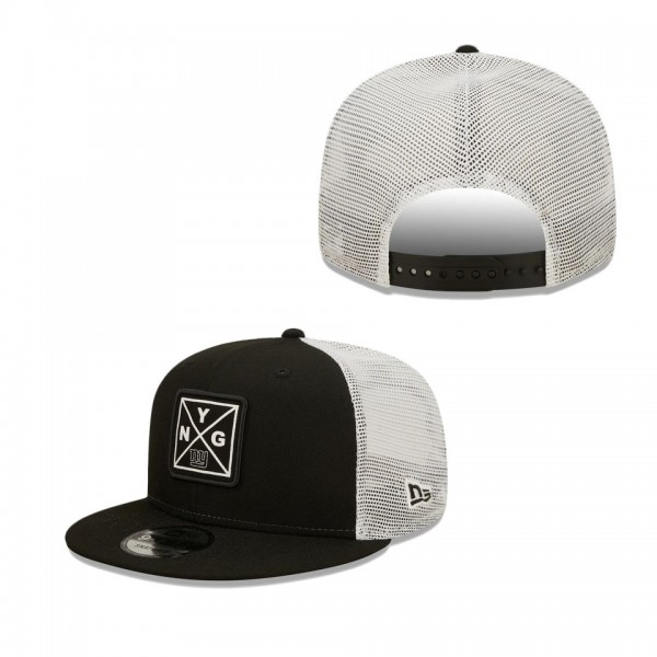 New York Giants Black Quad II 9FIFTY Trucker Snapb...