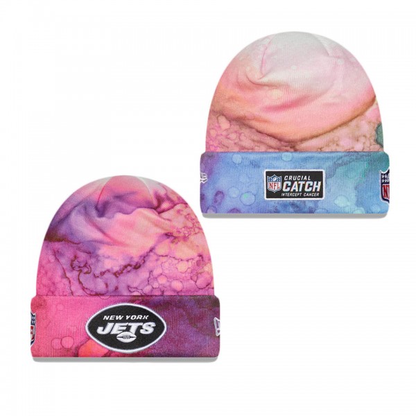 Men's New York Jets Pink 2022 NFL Crucial Catch Kn...