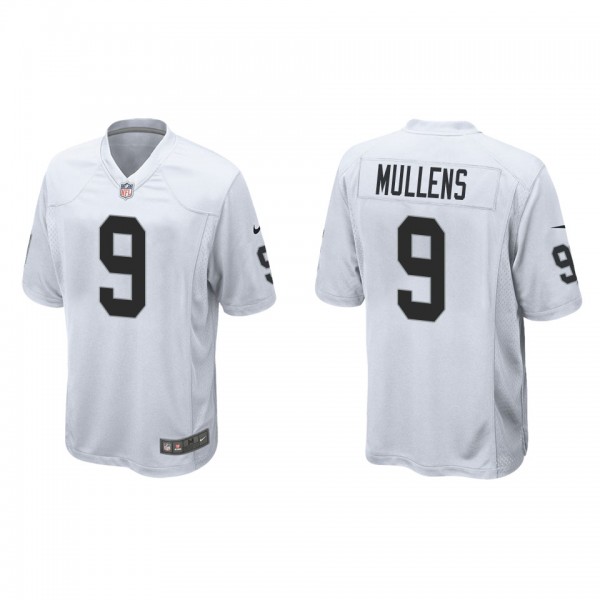 Men's Las Vegas Raiders Nick Mullens White Game Je...