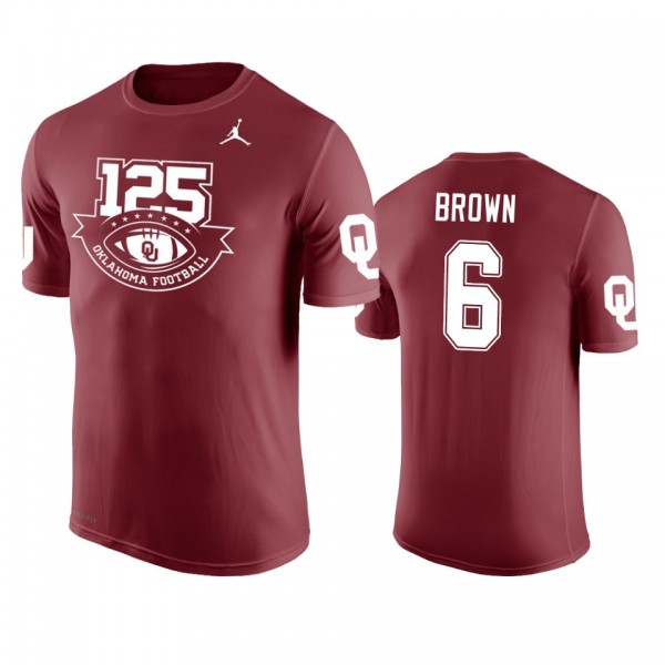 Oklahoma Sooners Tre Brown #6 Crimson 125th Footba...