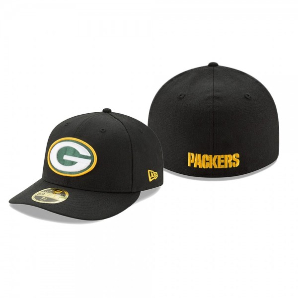 Green Bay Packers Black Omaha Low Profile 59FIFTY ...