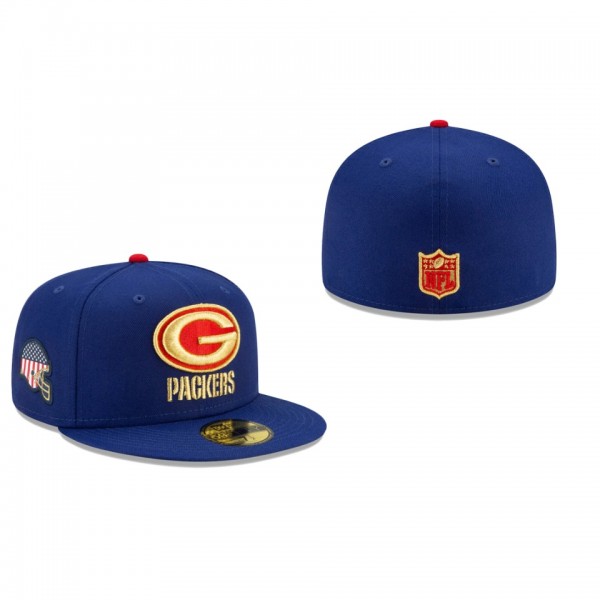 Green Bay Packers Blue Americana 59FIFTY Fitted Ha...