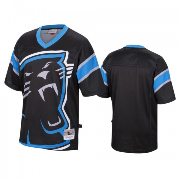 Carolina Panthers Black Big Face Historic Logo T-S...