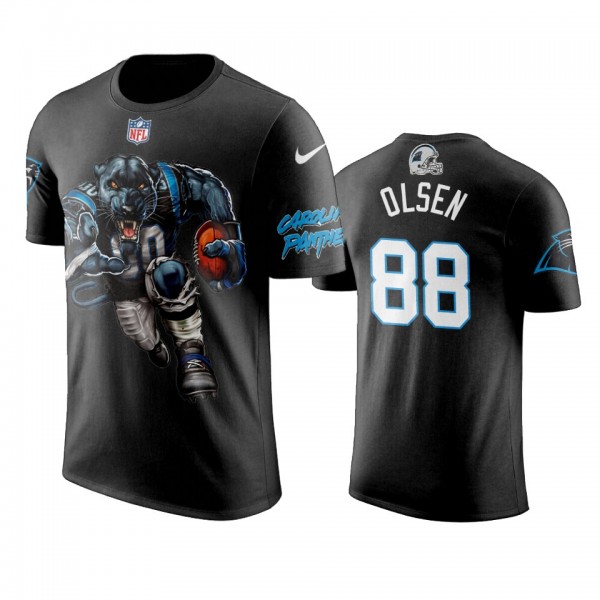 Men's Carolina Panthers Greg Olsen Black Pumped Up...