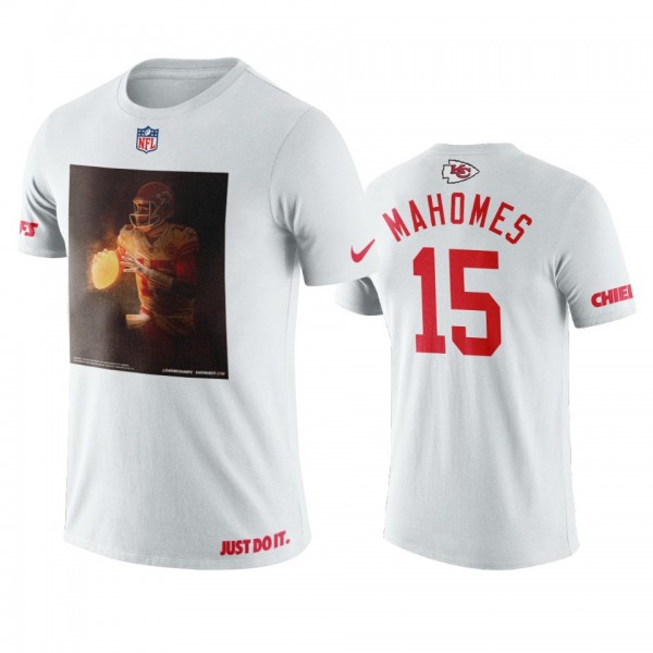 Kansas City Chiefs Patrick Mahomes White Luminous T-Shirt