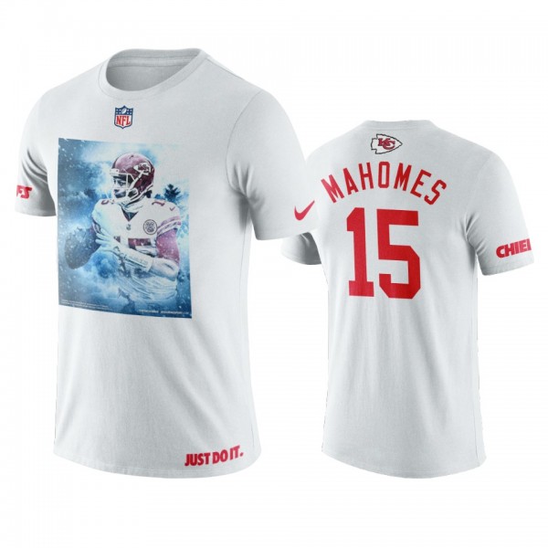 Kansas City Chiefs Patrick Mahomes White Pixel T-S...